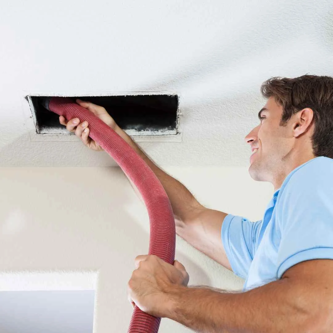 Commercial air duct cleaning process in Tampa