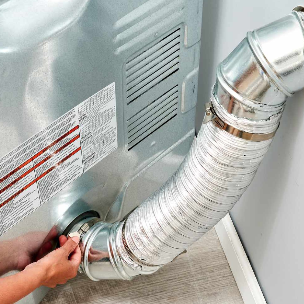 Completed dryer vent installation for a residential home