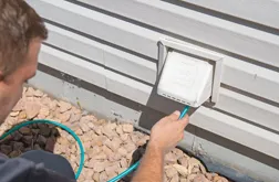 Exterior termination hood cleaning